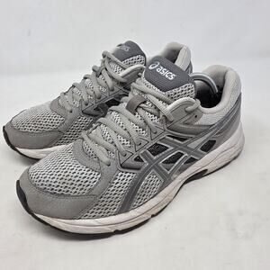 ASICS Gray Mesh Running Shoes Men’s Breathable Comfort Trainers Size 8